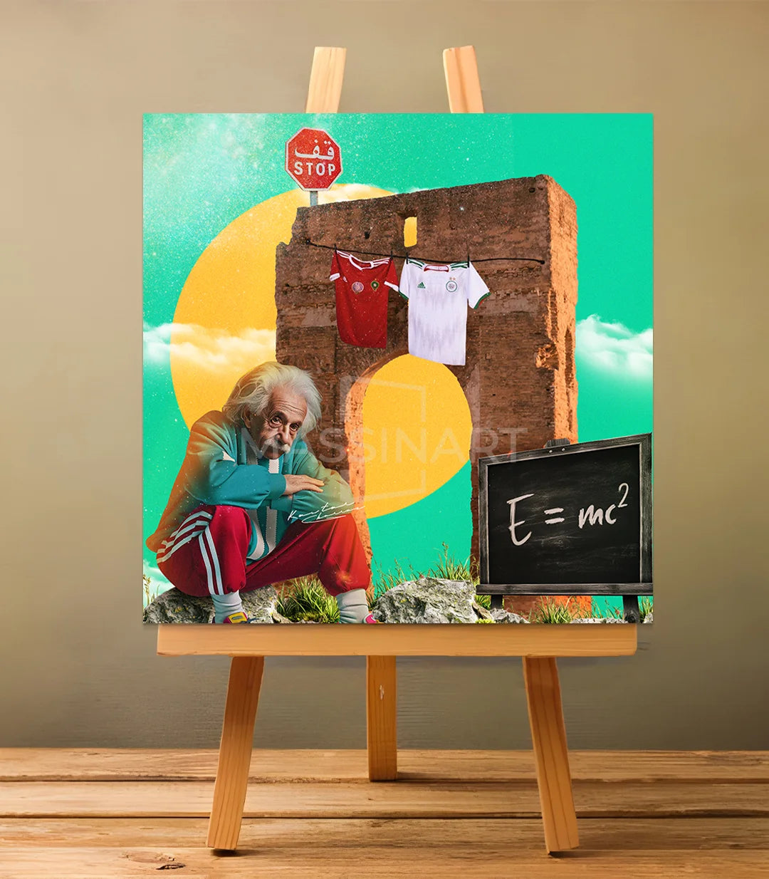 3elalshtein - signé par l'artiste Kawtar BRZ.